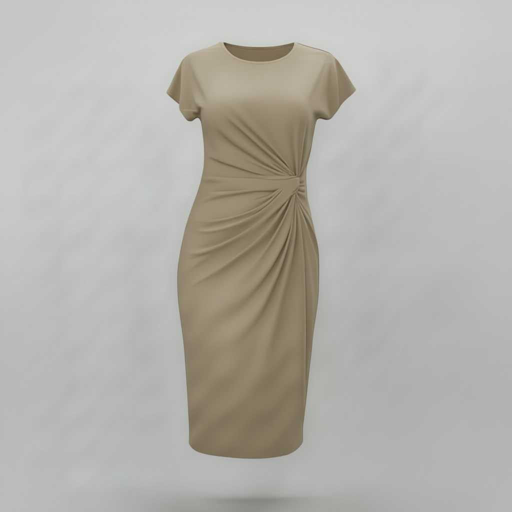 Abito Elegante Donna Midi Maniche Corte | Abito Cerimonia