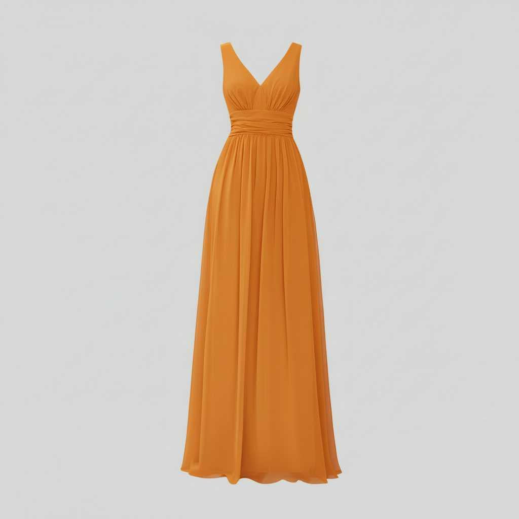 Abito Maxi Scollo a V Senza Maniche | Moda Donna