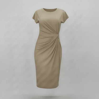 Abito Elegante Donna Midi Maniche Corte | Abito Cerimonia