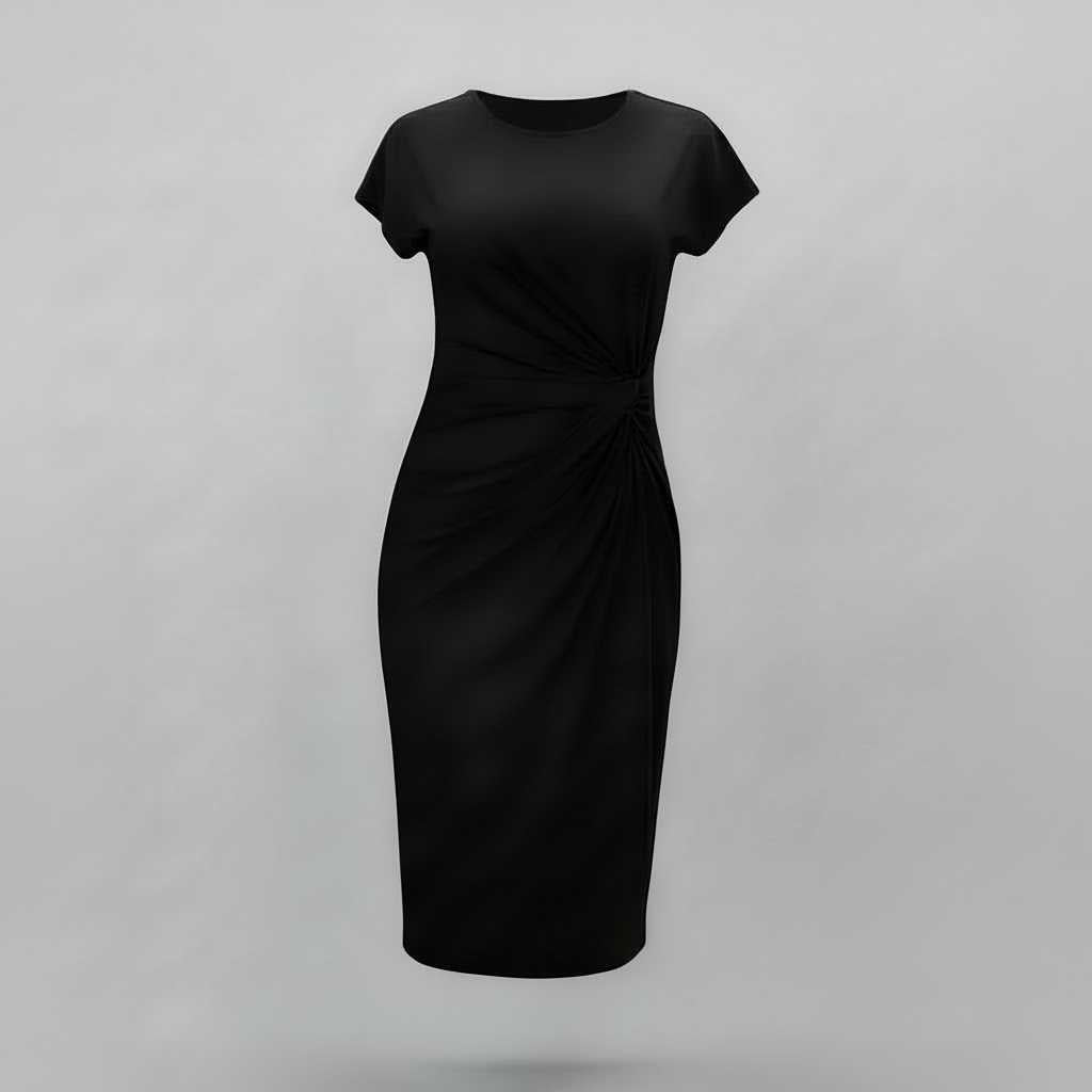 Abito Elegante Donna Midi Maniche Corte | Abito Cerimonia