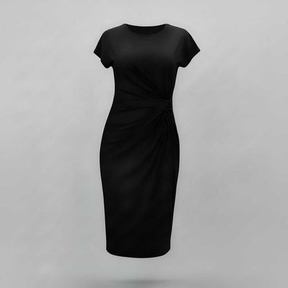 Abito Elegante Donna Midi Maniche Corte | Abito Cerimonia