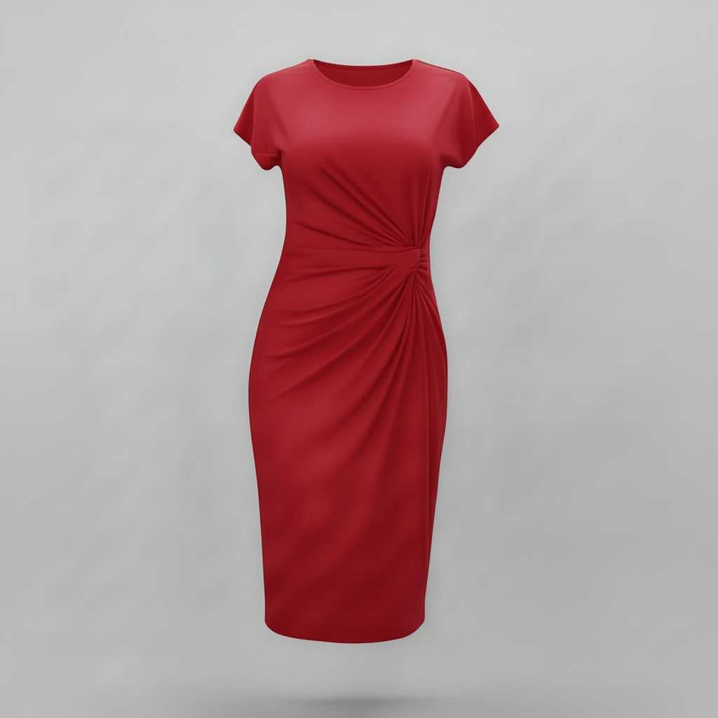 Abito Elegante Donna Midi Maniche Corte | Abito Cerimonia