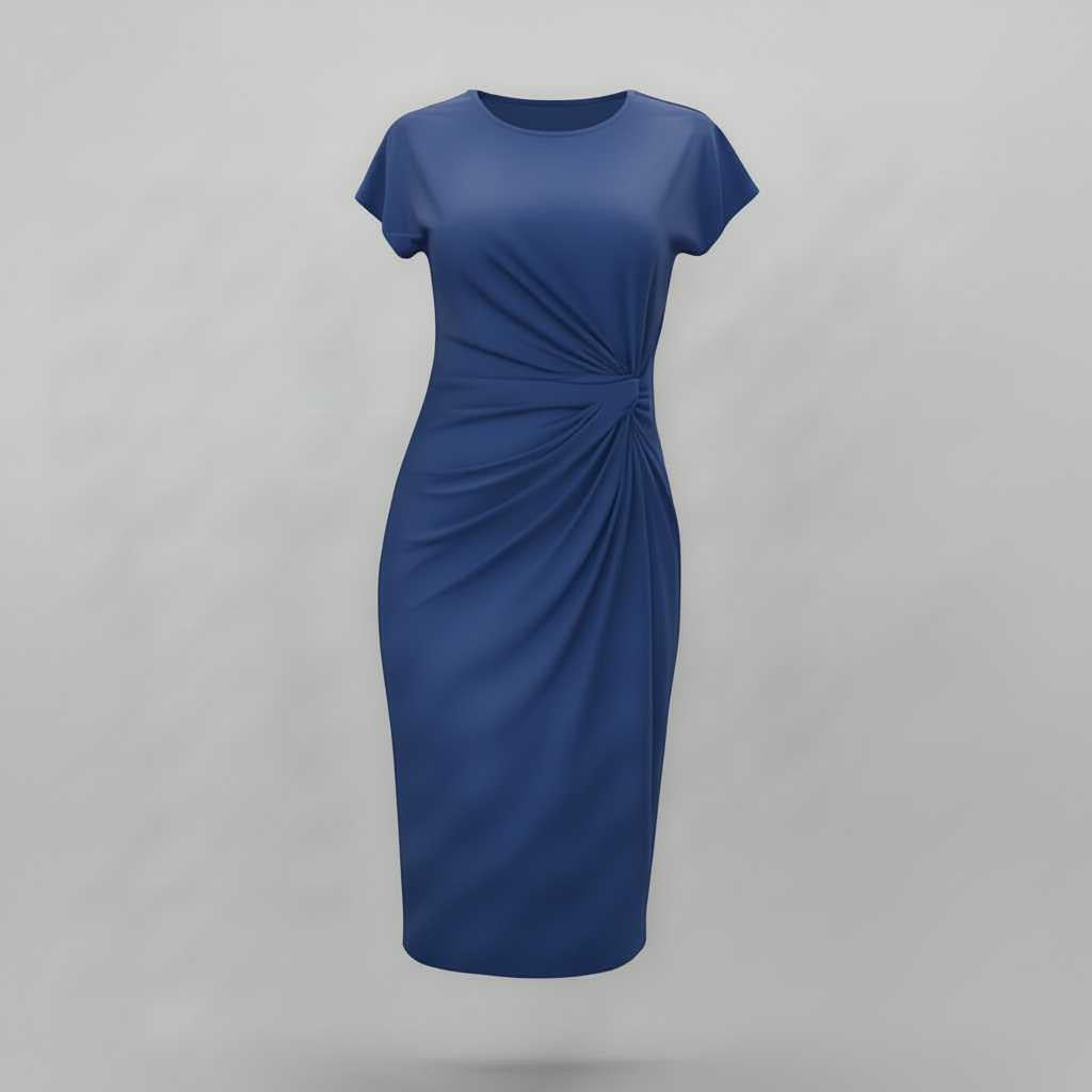 Abito Elegante Donna Midi Maniche Corte | Abito Cerimonia