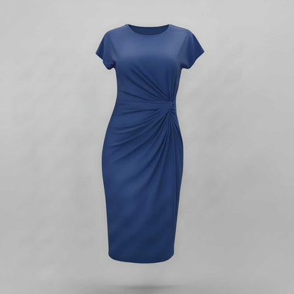 Abito Elegante Donna Midi Maniche Corte | Abito Cerimonia
