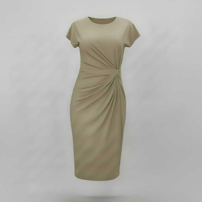 Abito Elegante Donna Midi Maniche Corte | Abito Cerimonia