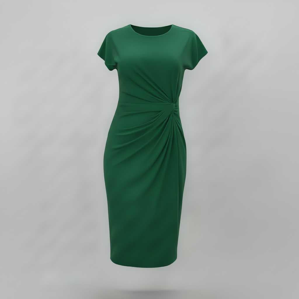 Abito Elegante Donna Midi Maniche Corte | Abito Cerimonia