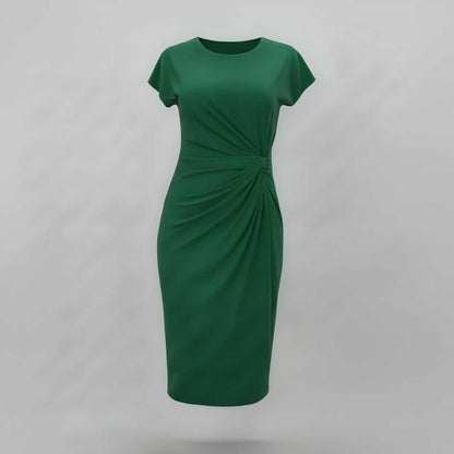Abito Elegante Donna Midi Maniche Corte | Abito Cerimonia