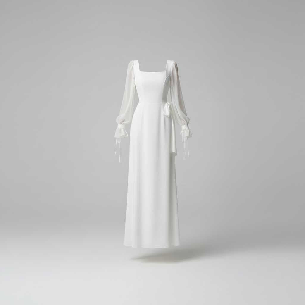 Abito Elegante Donna | Maxi Abito a Maniche Lunghe