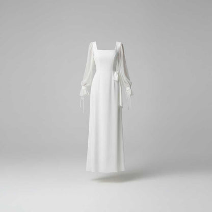 Abito Elegante Donna | Maxi Abito a Maniche Lunghe
