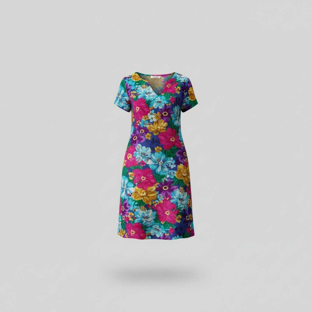 Abito Floreale Estivo Donna | Mini Abito a Maniche Corte