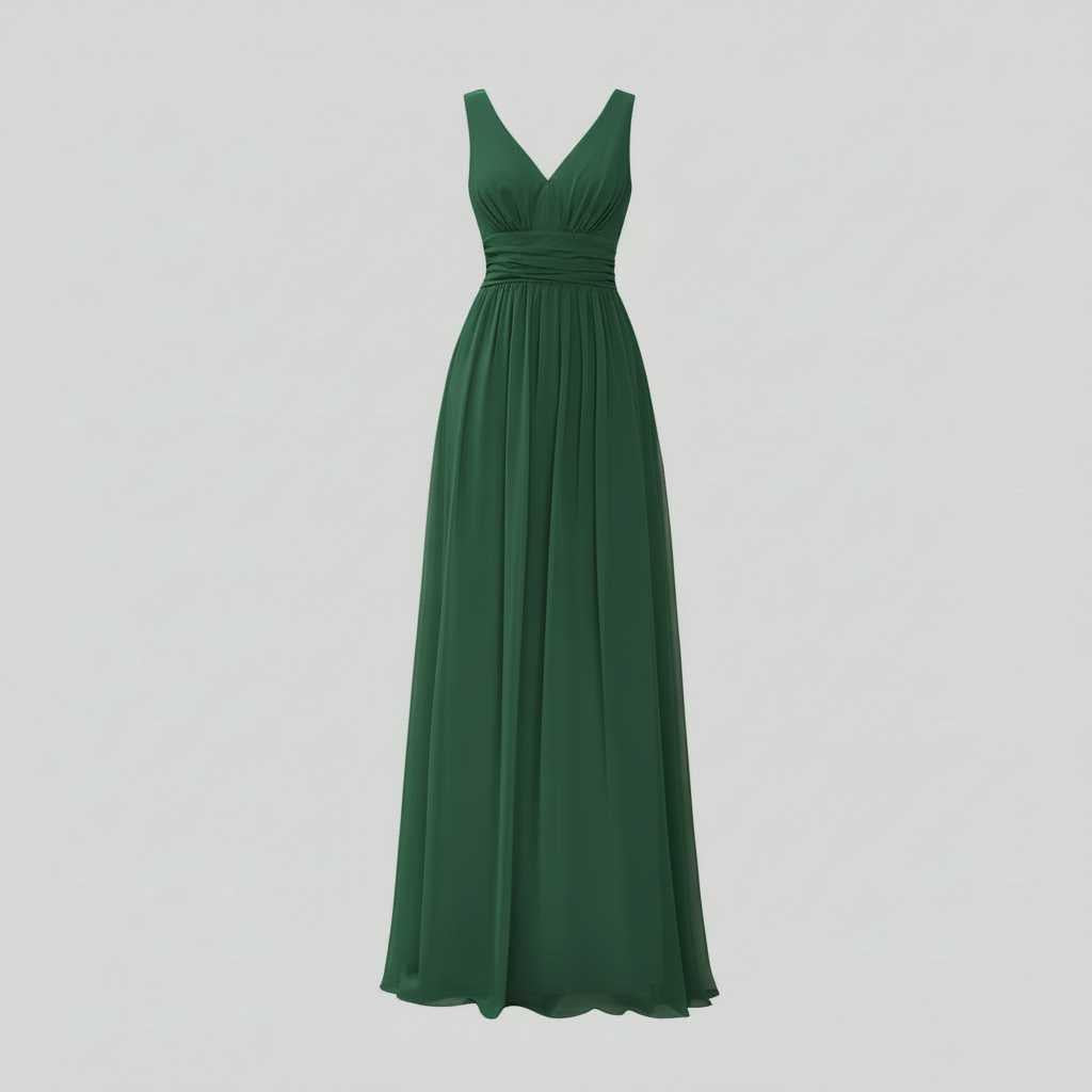 Abito Maxi Scollo a V Senza Maniche | Moda Donna