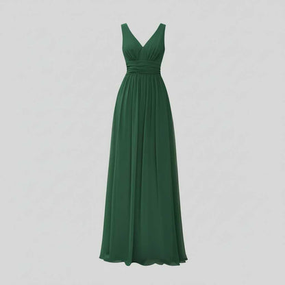 Abito Maxi Scollo a V Senza Maniche | Moda Donna