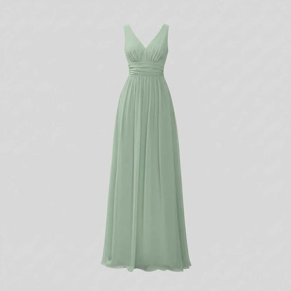 Abito Maxi Scollo a V Senza Maniche | Moda Donna