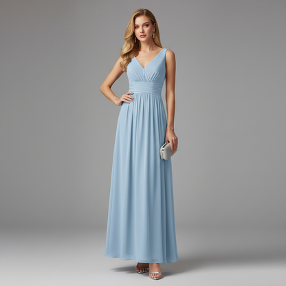 Abito Maxi Scollo a V Senza Maniche | Moda Donna