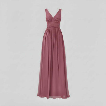 Abito Maxi Scollo a V Senza Maniche | Moda Donna