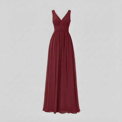 Abito Maxi Scollo a V Senza Maniche | Moda Donna