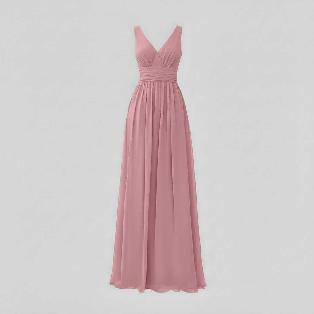 Abito Maxi Scollo a V Senza Maniche | Moda Donna