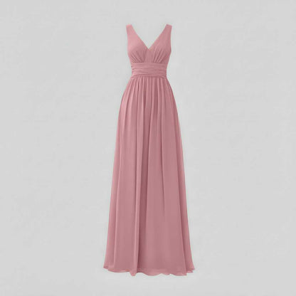 Abito Maxi Scollo a V Senza Maniche | Moda Donna