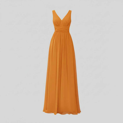 Abito Maxi Scollo a V Senza Maniche | Moda Donna