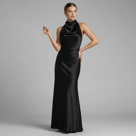 Abito da Sera Elegante | Vestito Donna alla Caviglia