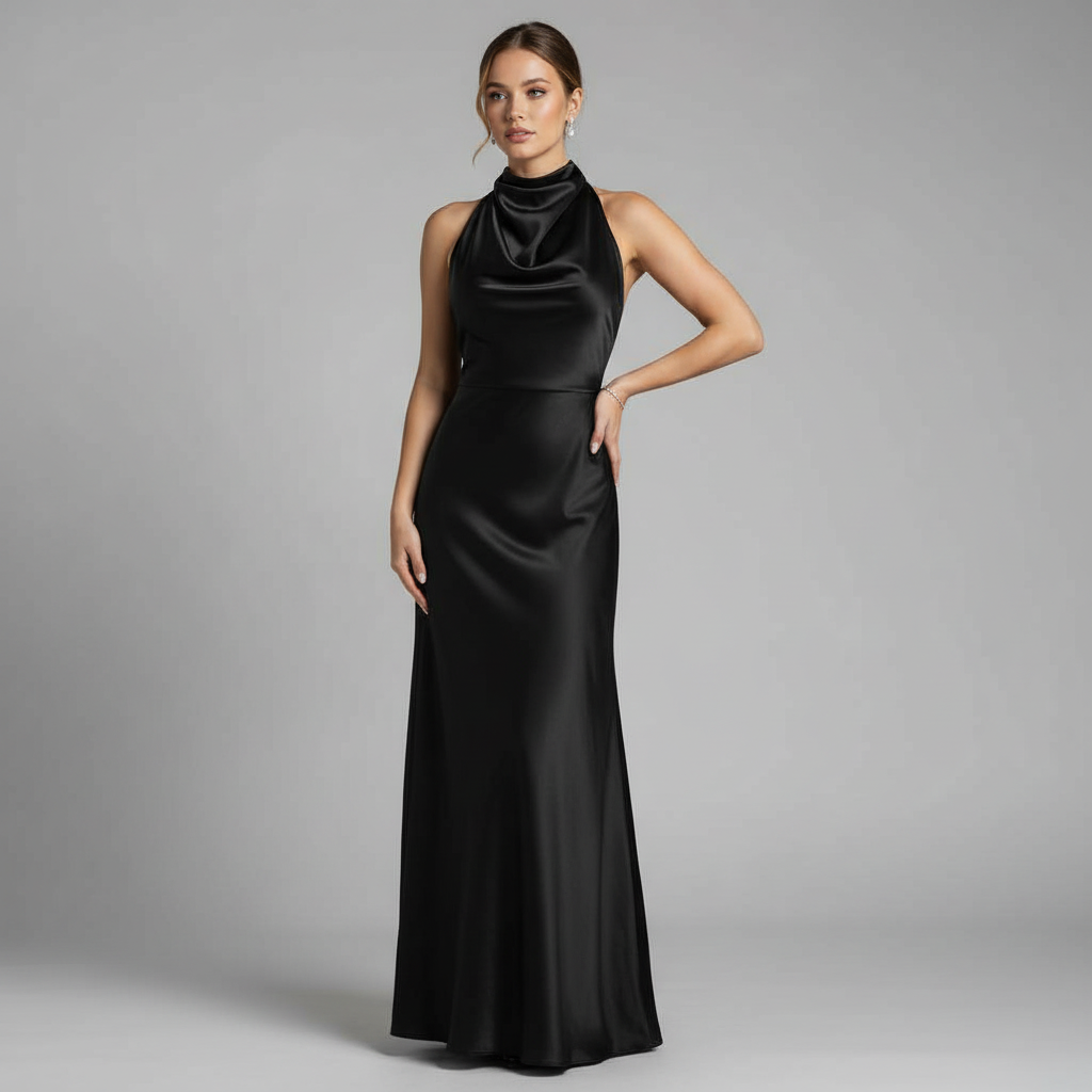 Abito da Sera Elegante | Vestito Donna alla Caviglia