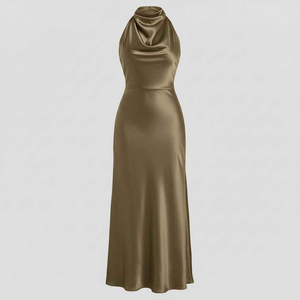 Abito da Sera Elegante | Vestito Donna alla Caviglia