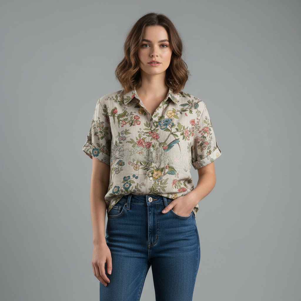 Camicetta Floreale Vintage | Camicetta Donna Elegante