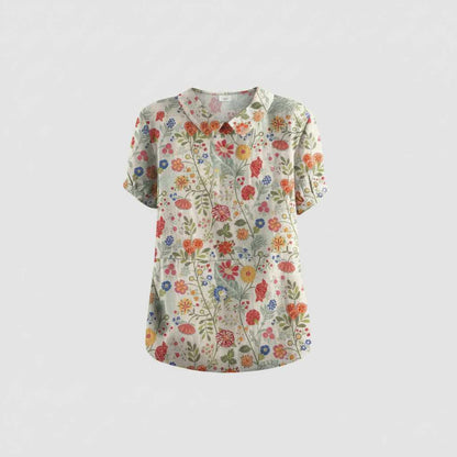 Camicetta Floreale Vintage | Camicetta Donna Elegante