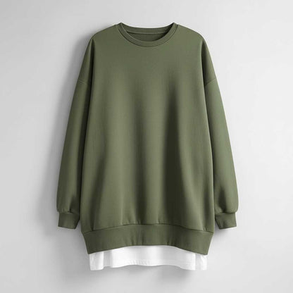 Felpa Girocollo Oversize Donna | Maniche Lunghe Casual