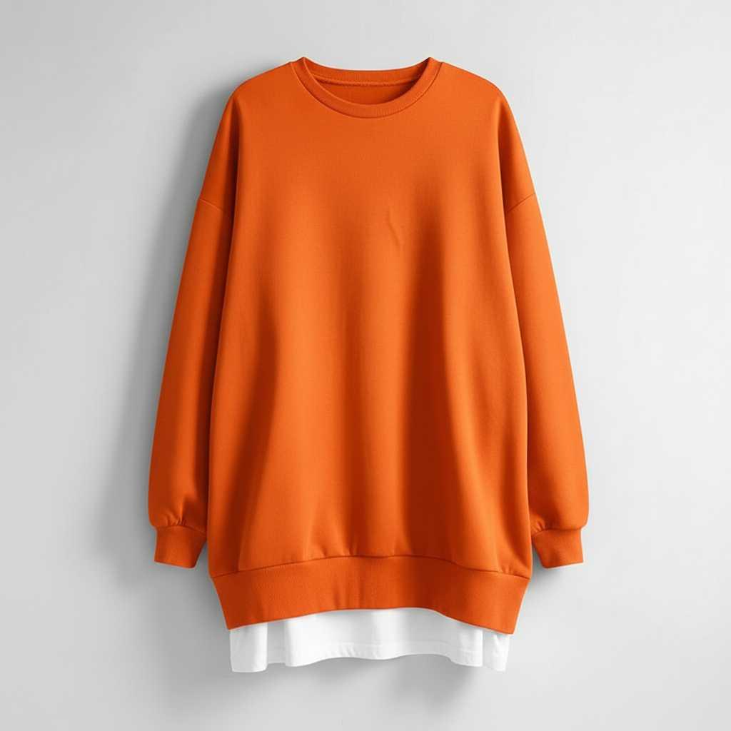 Felpa Girocollo Oversize Donna | Maniche Lunghe Casual