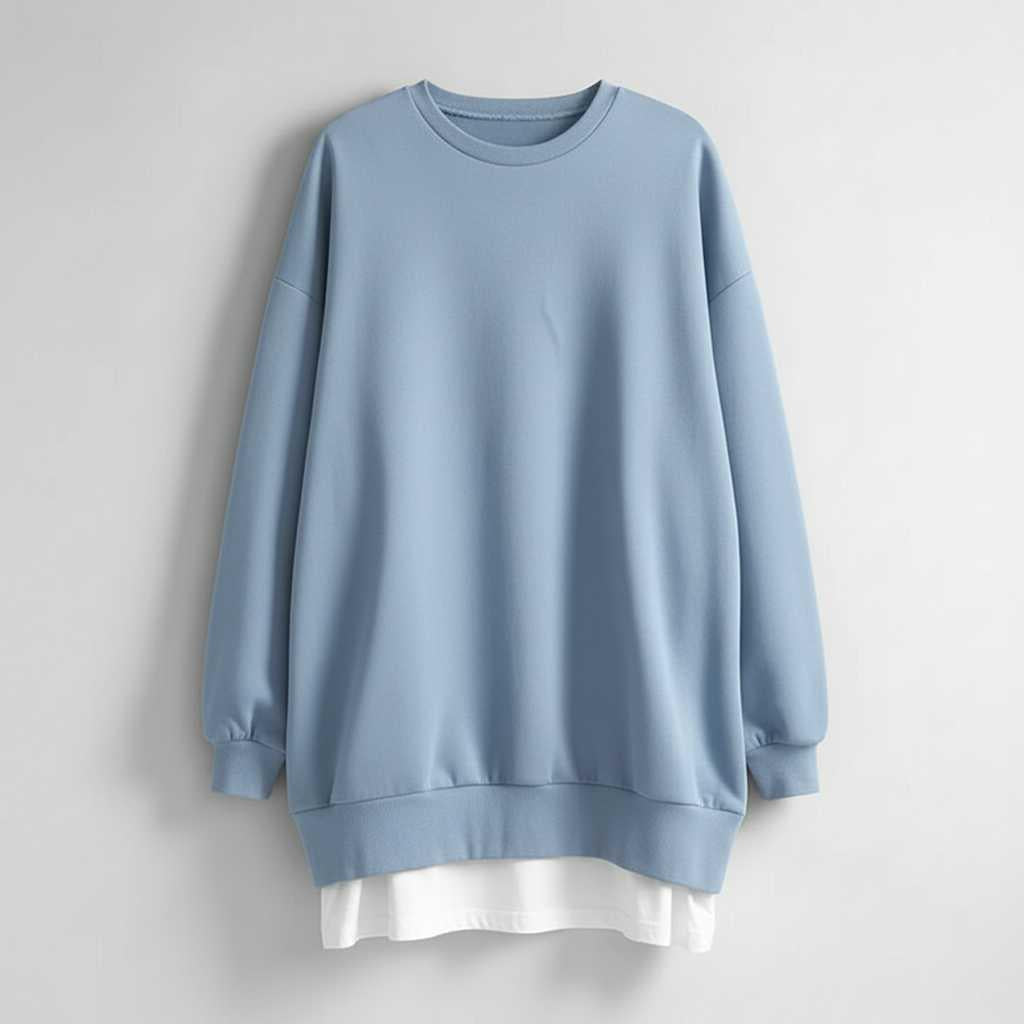 Felpa Girocollo Oversize Donna | Maniche Lunghe Casual