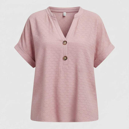 Top Donna Maniche Corte Scollo a V | Casual Estivo