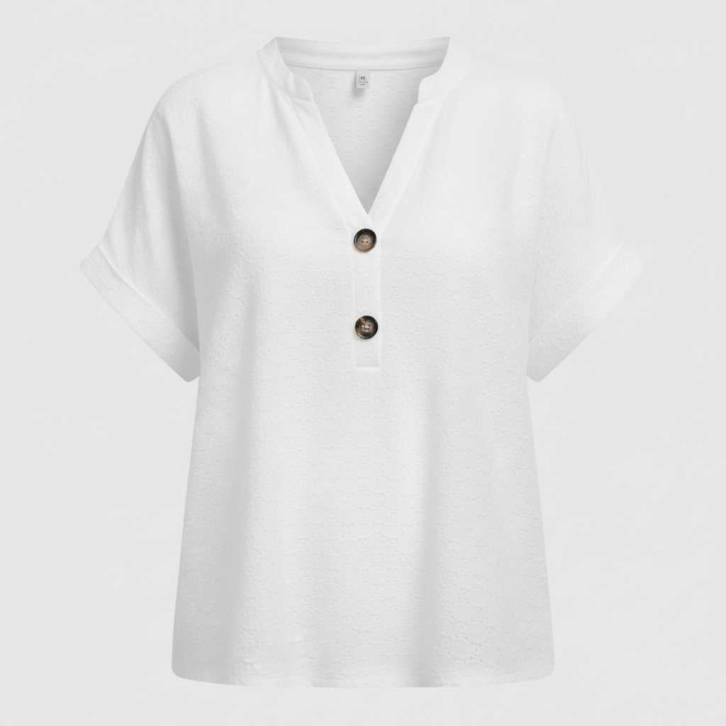 Top Donna Maniche Corte Scollo a V | Casual Estivo